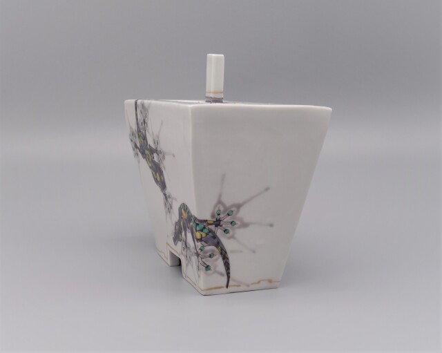 九谷焼香炉　山近泰