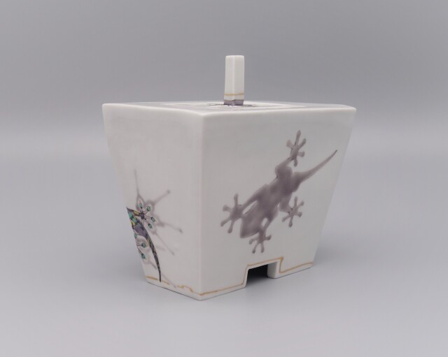 九谷焼香炉　山近泰