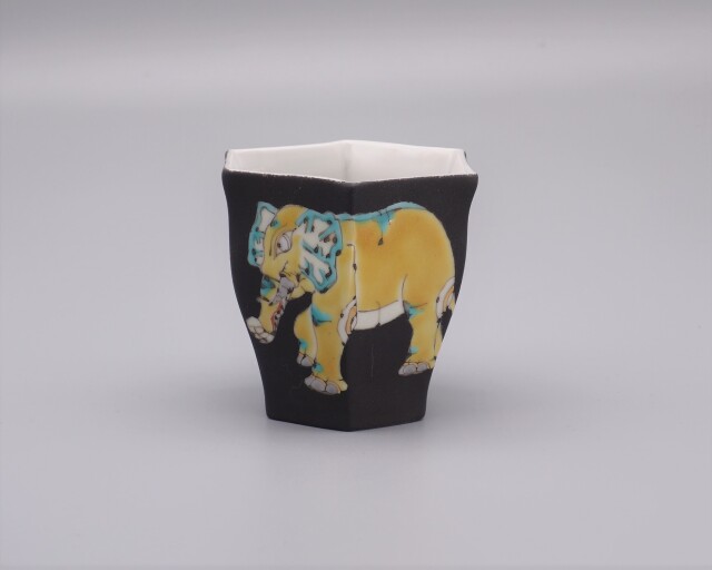 コレクター収集 タイ コーノイ窯 渇釉 象形灯火器造形物 15～16世紀 炎