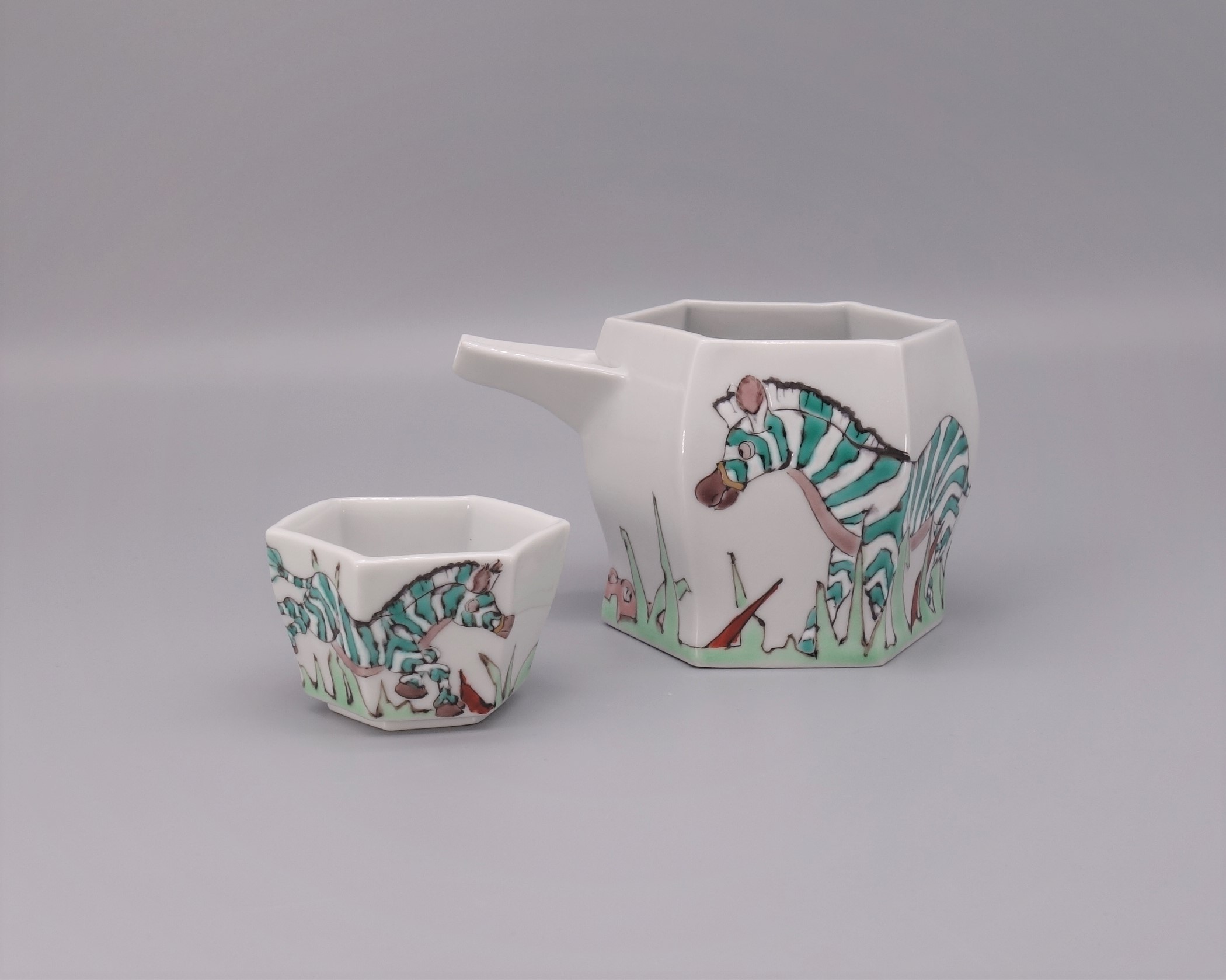 ムスティエ釉 大きめの絵皿 φ28cm