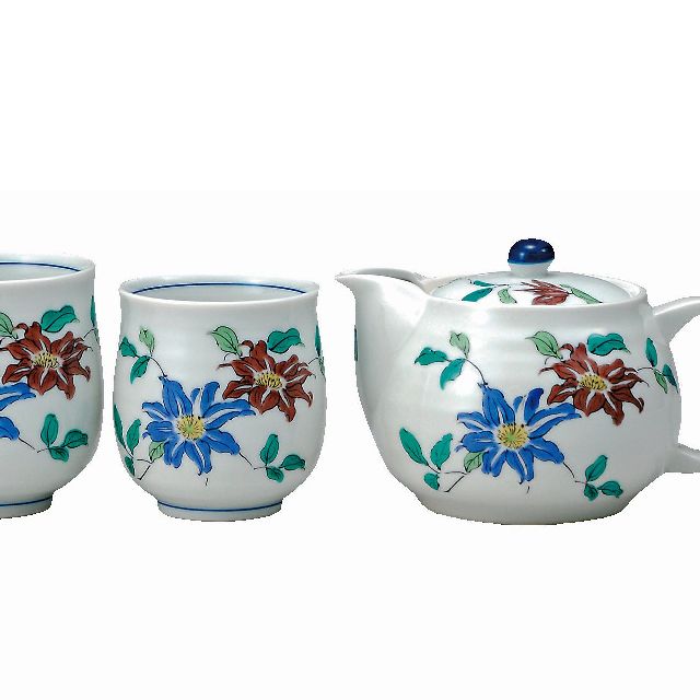 九谷焼ギフト ご贈答品 御祝い 九谷焼くつろぎ揃 鉄仙 （網付）