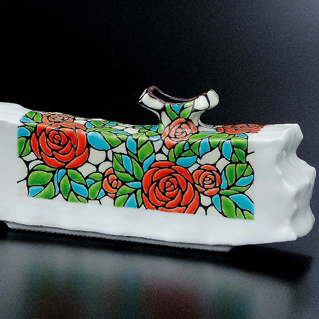九谷焼作家 ギフト ご贈答品 御祝い九谷焼10号花器 彩（いろどり）・舞 糠川孝之