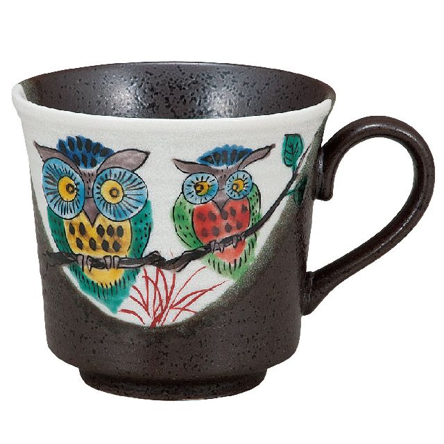 九谷焼ギフト ご贈答品 御祝い 九谷焼マグカップ ふくろう