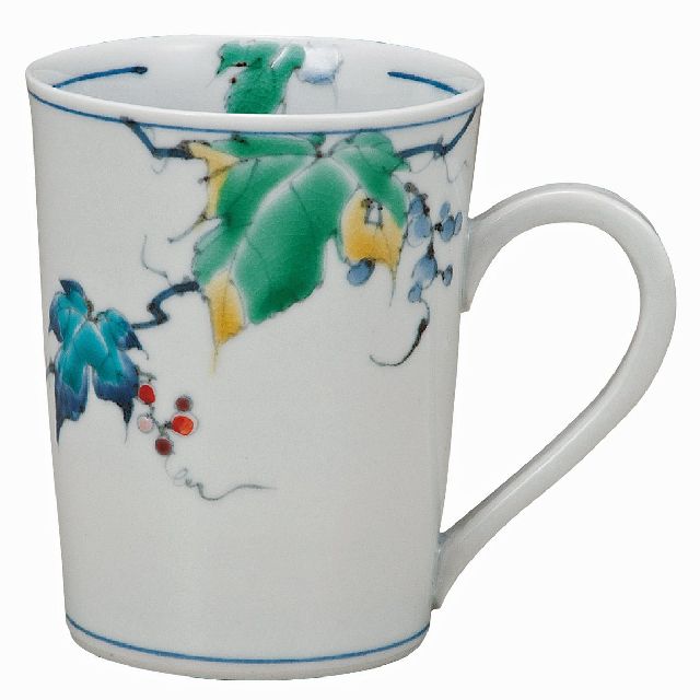 九谷焼ギフト ご贈答品 御祝い 九谷焼マグカップ 野ぶどう