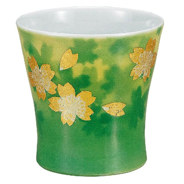 九谷焼ギフト ご贈答品 御祝い 九谷焼フリーカップ 金箔桜 山田登陽志
