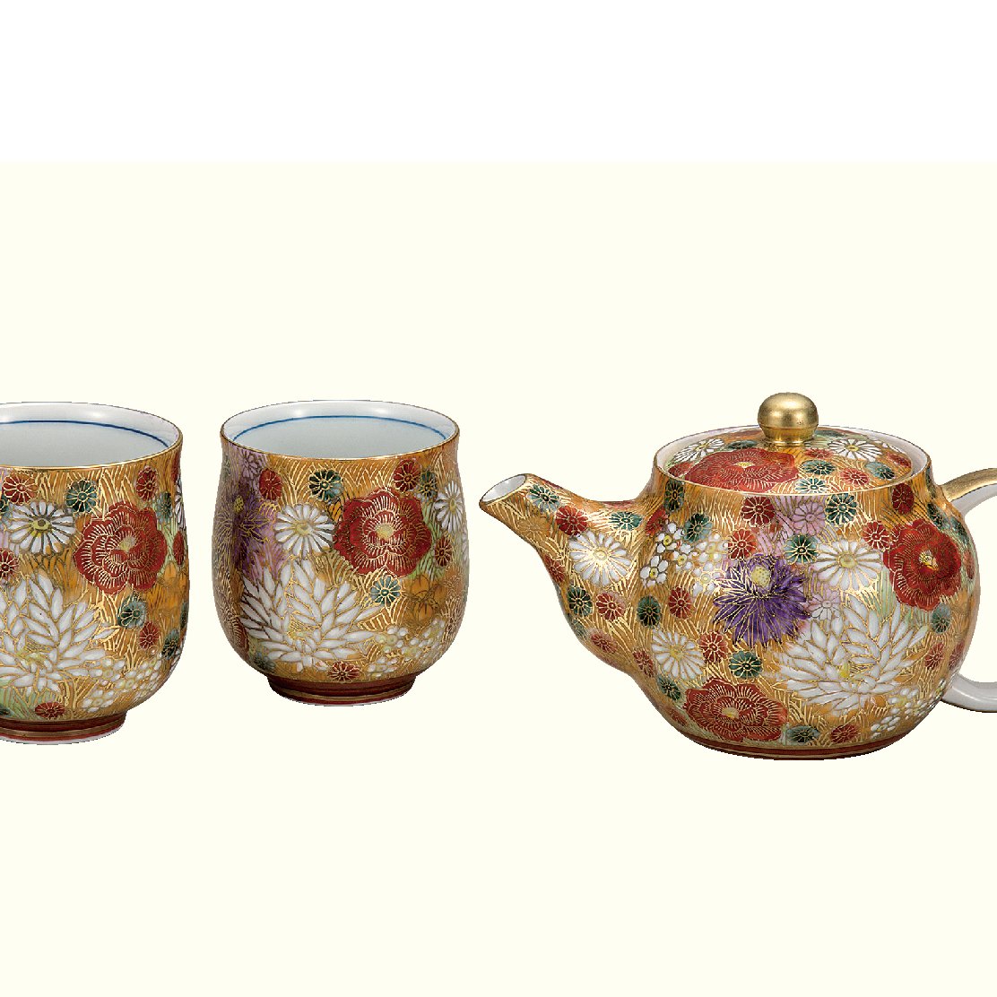 九谷焼ギフト ご贈答品 御祝い 九谷焼くつろぎ揃 花詰 （網付）