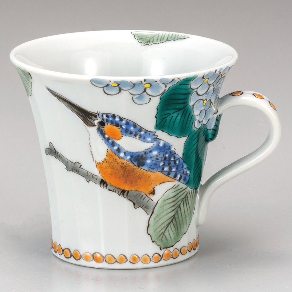 九谷焼ギフト ご贈答品 御祝い 九谷焼マグカップ 川蝉 福田良則