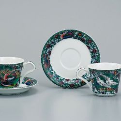【送料無料】九谷焼ギフト ご贈答品 御祝い 九谷焼ペアコーヒーカップ 花鳥