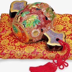 九谷焼ギフト ご贈答品 御祝い 九谷焼9号小槌 盛(房・布団付）