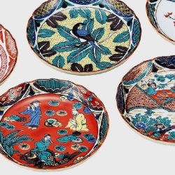 九谷焼ギフト ご贈答品 御祝い 九谷焼4.5号皿揃 時代絵
