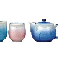 九谷焼ギフト ご贈答品 御祝い 九谷焼くつろぎ揃 銀彩 （網付）