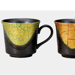 九谷焼ギフト ご贈答品 御祝い 九谷焼ペアマグカップ 金箔彩