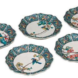 九谷焼ギフト ご贈答品 御祝い 九谷焼5.5号皿揃 花鳥絵変わり