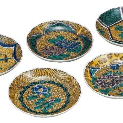 九谷焼ギフト ご贈答品 御祝い 九谷焼5.2号皿揃 吉田屋絵変わり