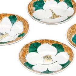 九谷焼ギフト ご贈答品 御祝い 九谷焼5.6号小鉢揃 花文絵変り