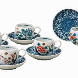 九谷焼ギフト ご贈答品 御祝い 九谷焼コーヒーセット 草花絵変り