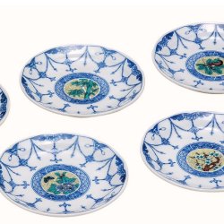 九谷焼ギフト ご贈答品 御祝い 九谷焼4.5号皿揃 吉田屋絵変り