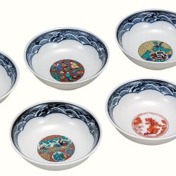 九谷焼ギフト ご贈答品 御祝い 九谷焼4.5号小鉢揃 時代絵