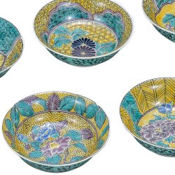 九谷焼ギフト ご贈答品 御祝い 九谷焼4号小鉢揃 吉田屋絵変り
