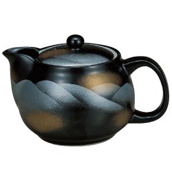 九谷焼ギフト ご贈答品 御祝い 九谷焼ポット急須 連山 （網付）