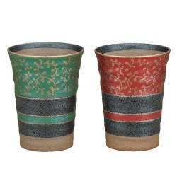 九谷焼ギフト ご贈答品 御祝い 九谷焼ペアフリーカップ 金唐草