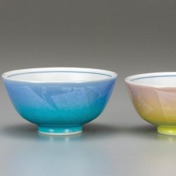 九谷焼ギフト ご贈答品 御祝い 九谷焼組飯碗 銀彩二色