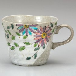 九谷焼ギフト ご贈答品 御祝い 九谷焼マグカップ 花遊