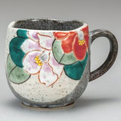 九谷焼ギフト ご贈答品 御祝い 九谷焼マグカップ 紅白椿