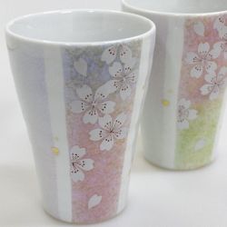 九谷焼アウトレット50％OFF!! 九谷焼ペアフリーカップ 花の舞
