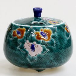 九谷焼アウトレット半額 !! ５０％OFF!! 九谷焼3.3号香炉 吉田屋花紋 松浦慎弥