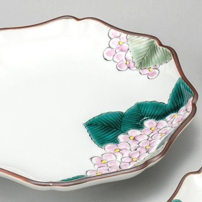 九谷焼ギフト ご贈答品 御祝い 九谷焼5.2号皿揃 絵変り花 福田