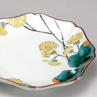 九谷焼ギフト ご贈答品 御祝い 九谷焼5.2号皿揃 絵変り花 福田