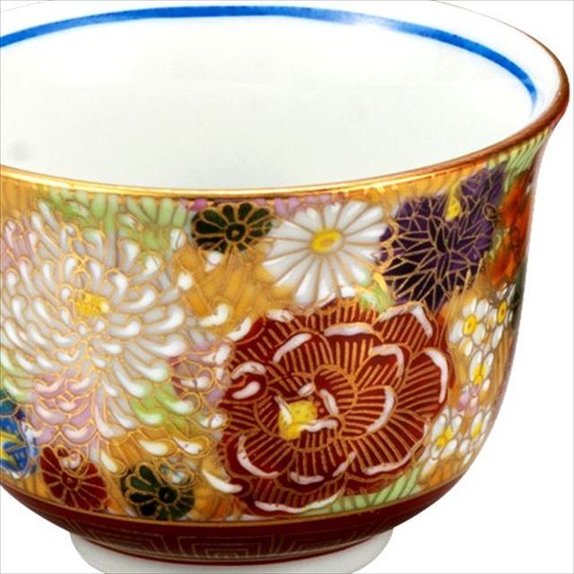 なか　九谷焼　おまとめ品 九谷焼 4.2号皿揃 古九谷風名品絵変わり（5枚セット） a01