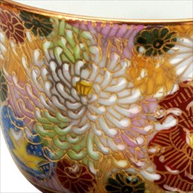 【窯出し商品】九谷焼　茶道具 小茶器（宝瓶）　手描き　豪華金花詰 九谷焼ギフト ご贈答品 御祝い 九谷焼汲出揃 金花詰【九谷焼販売