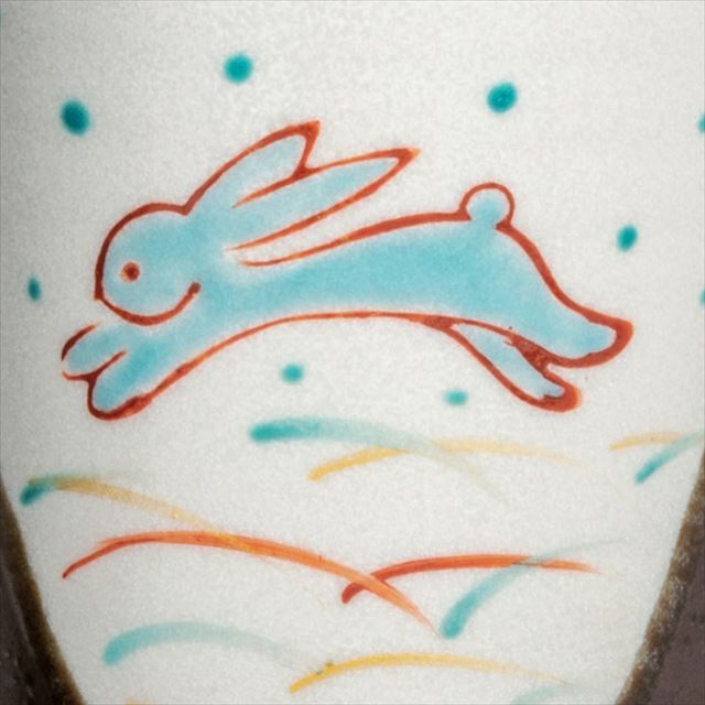 九谷焼ギフト ご贈答品 御祝い 九谷焼ペアフリーカップ はねうさぎ