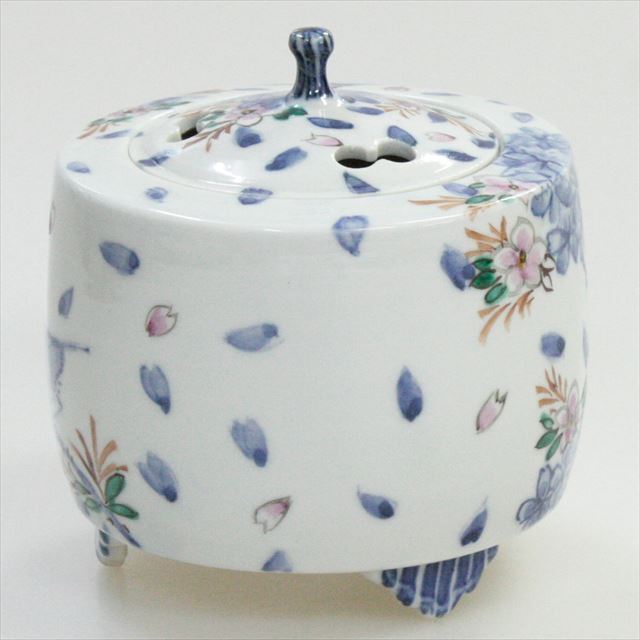 送料無料】九谷焼アウトレット!! 50％OFF!! 九谷焼3.2号香炉 花鳥