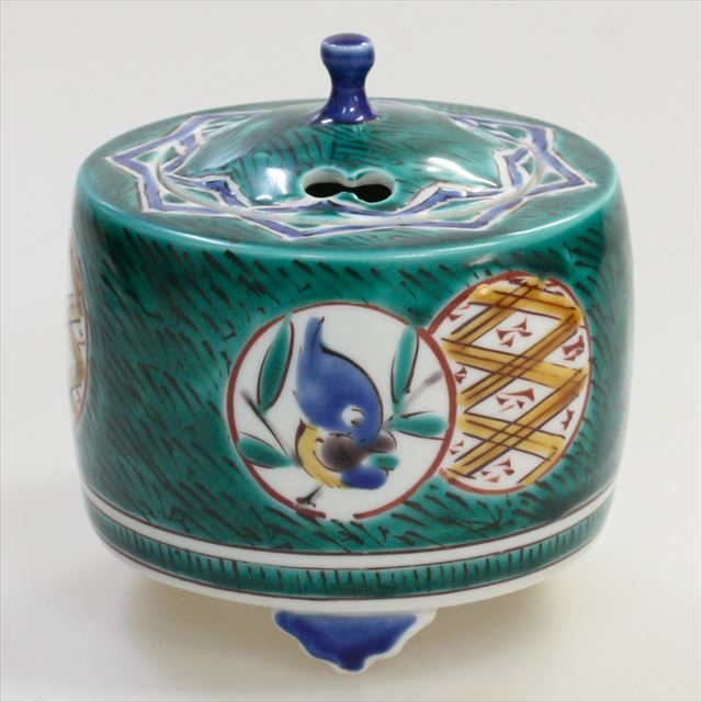 658 九谷焼❓　香炉　未使用 送料無料】九谷焼アウトレット!! 50％OFF!! 九谷焼3.2号香炉 古九谷