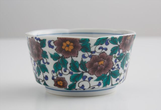 九谷焼アウトレット 3.2号小鉢揃 牡丹唐草 【九谷焼通信販売のうつわの