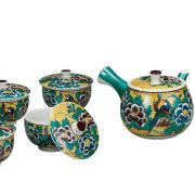 【送料無料】九谷焼ギフト ご贈答品 御祝い 九谷焼蓋付茶器 吉田屋花鳥