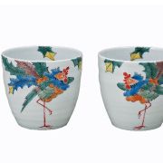 九谷焼ギフト ご贈答品 御祝い 九谷焼ペア焼酎カップ 色絵鳳凰 福田良則