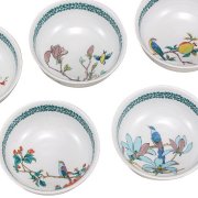 九谷焼ギフト ご贈答品 御祝い 九谷焼4.2号小鉢揃 花鳥絵変り