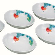 九谷焼ギフト ご贈答品 御祝い 九谷焼5.5号小鉢揃 赤かぶ