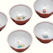 九谷焼ギフト ご贈答品 御祝い 九谷焼3.5号小鉢揃 江戸玩具