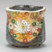 九谷焼ギフト ご贈答品 御祝い 九谷焼湯呑 金花詰