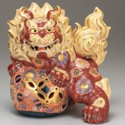 贈り物、ご贈答品に縁起の良い豪華絢爛な九谷焼の獅子 【九谷焼販売の
