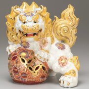 贈り物、ご贈答品に縁起の良い豪華絢爛な九谷焼の獅子 【九谷焼販売の