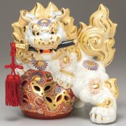 贈り物、ご贈答品に縁起の良い豪華絢爛な九谷焼の獅子 【九谷焼販売の