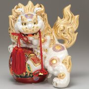 贈り物、ご贈答品に縁起の良い豪華絢爛な九谷焼の獅子 【九谷焼