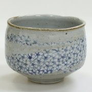 九谷焼アウトレット半額 !! 50％OFF!! 九谷焼抹茶碗 染付花文