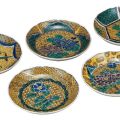 九谷焼ギフト ご贈答品 御祝い 九谷焼5.2号皿揃 吉田屋絵変わり